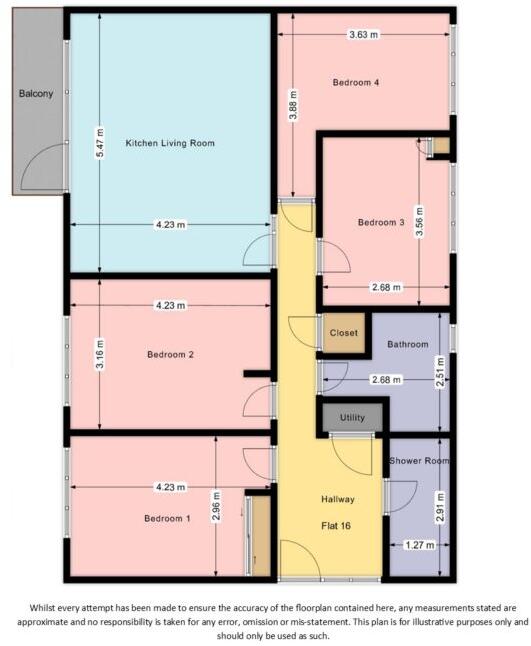Willow Bank Court - Fallowfield - £185 PPPW floorplan
