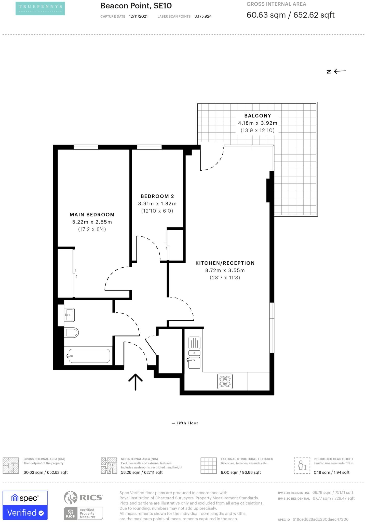 Beacon Point, 12 Dowells Street, London, SE10 floorplan