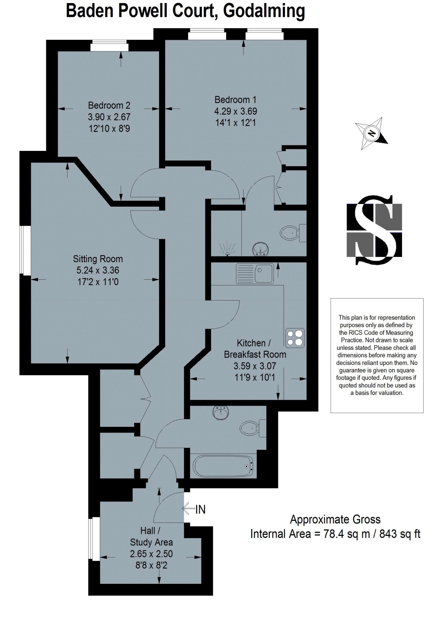 Baden Powell Court, Charterhouse Road, Godalming, Surrey, GU7 floorplan