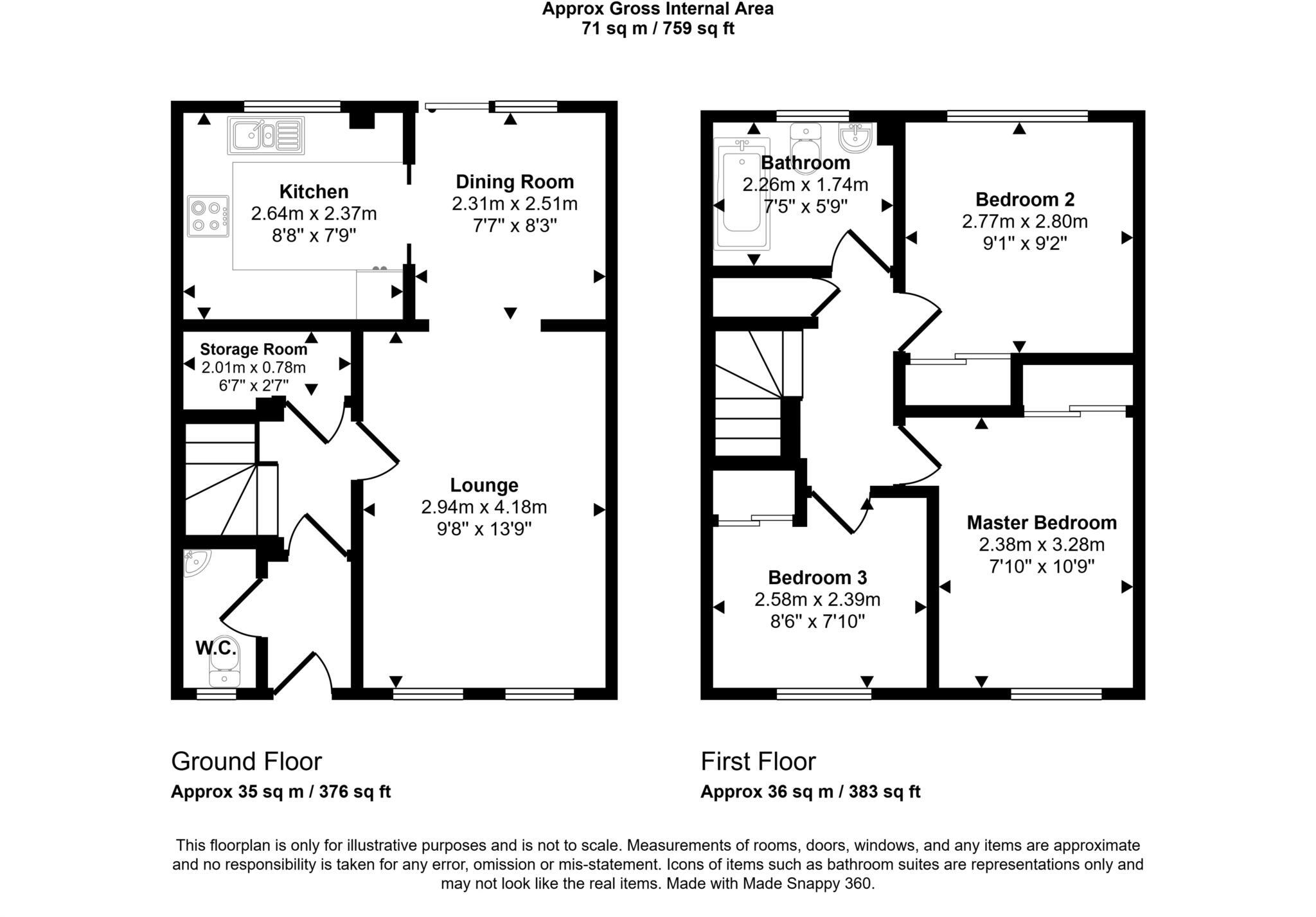 Kersland Gait, Stewarton floorplan