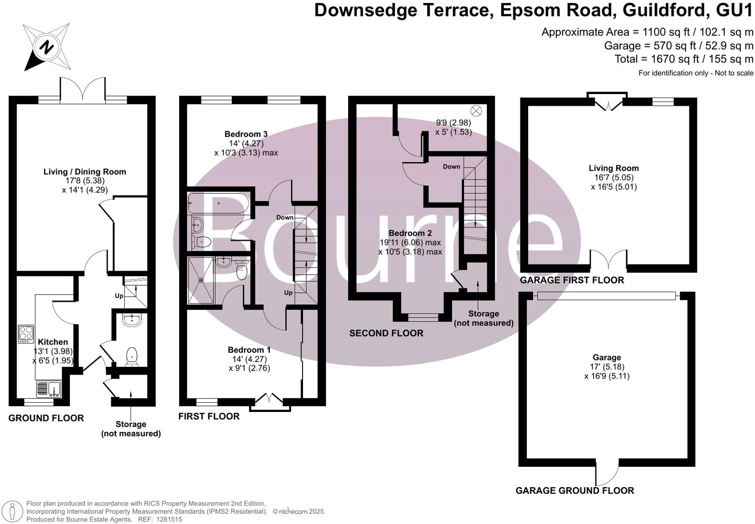 Downsedge Terrace, Epsom Road, Guildford, Surrey, GU1 floorplan