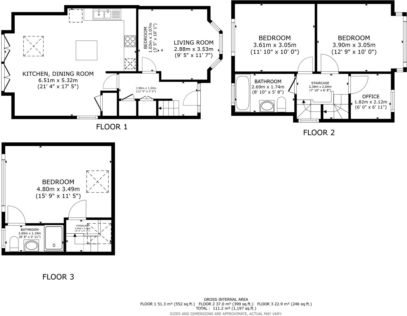 Hugh Allen Crescent, Marston, Oxford, Oxfordshire, OX3 floorplan