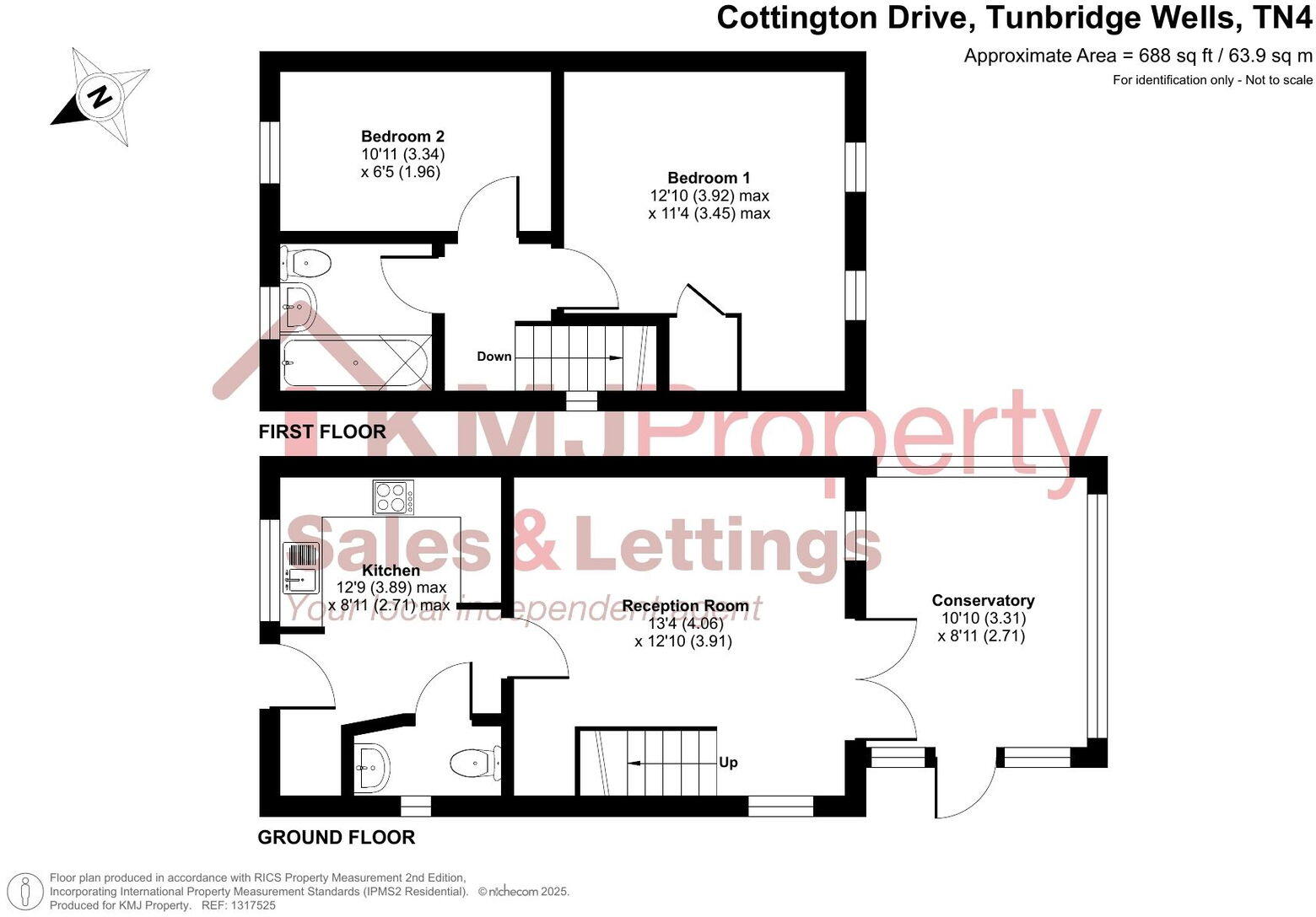 Cottington Drive, Tunbridge Wells, TN4 8BF floorplan