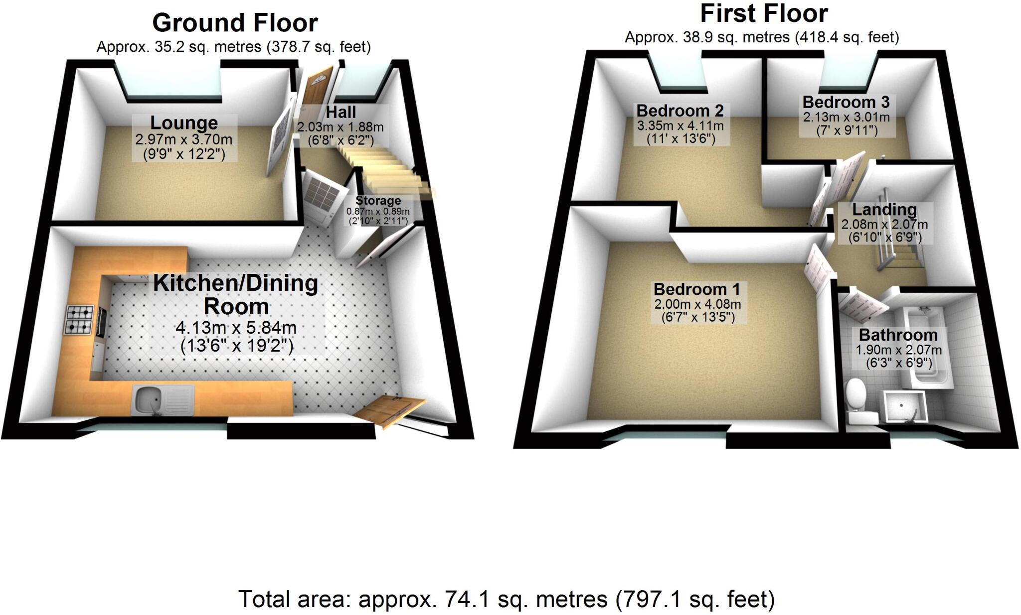 Rowsley Avenue, Long Eaton, NG10 floorplan