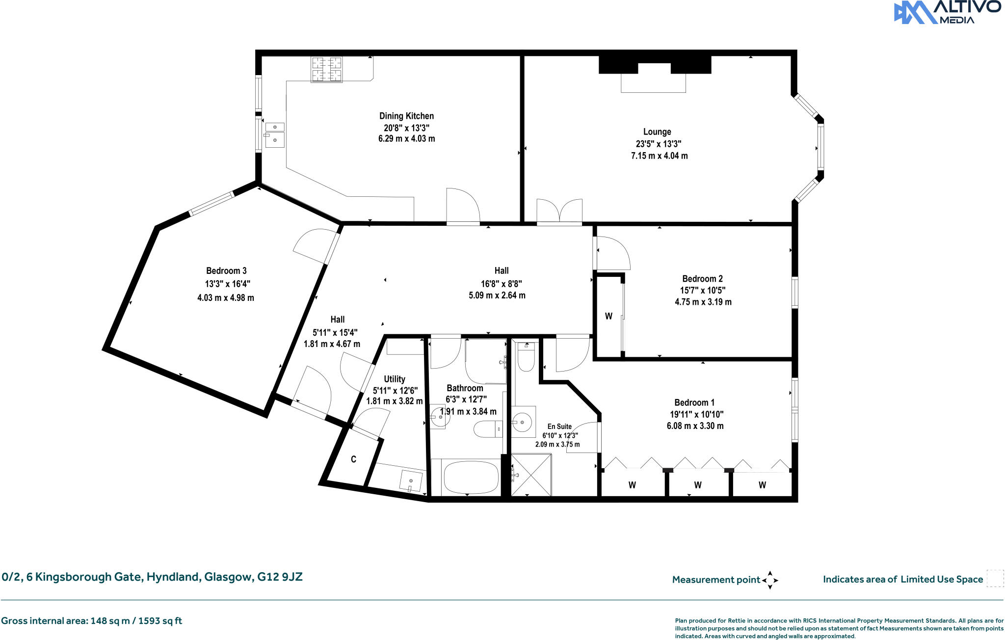 Kingsborough Gate, Hyndland, Glasgow floorplan