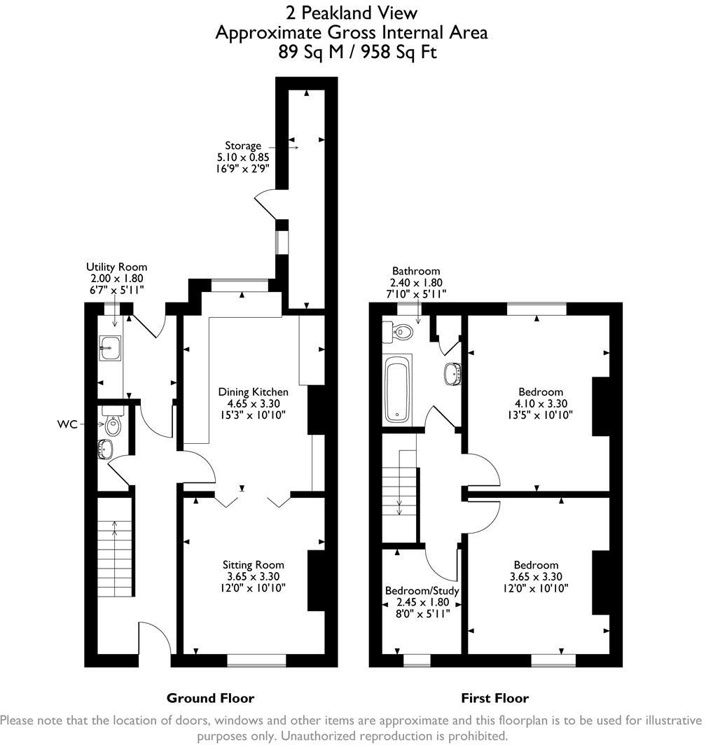 Peakland View, Darley Dale, Matlock floorplan