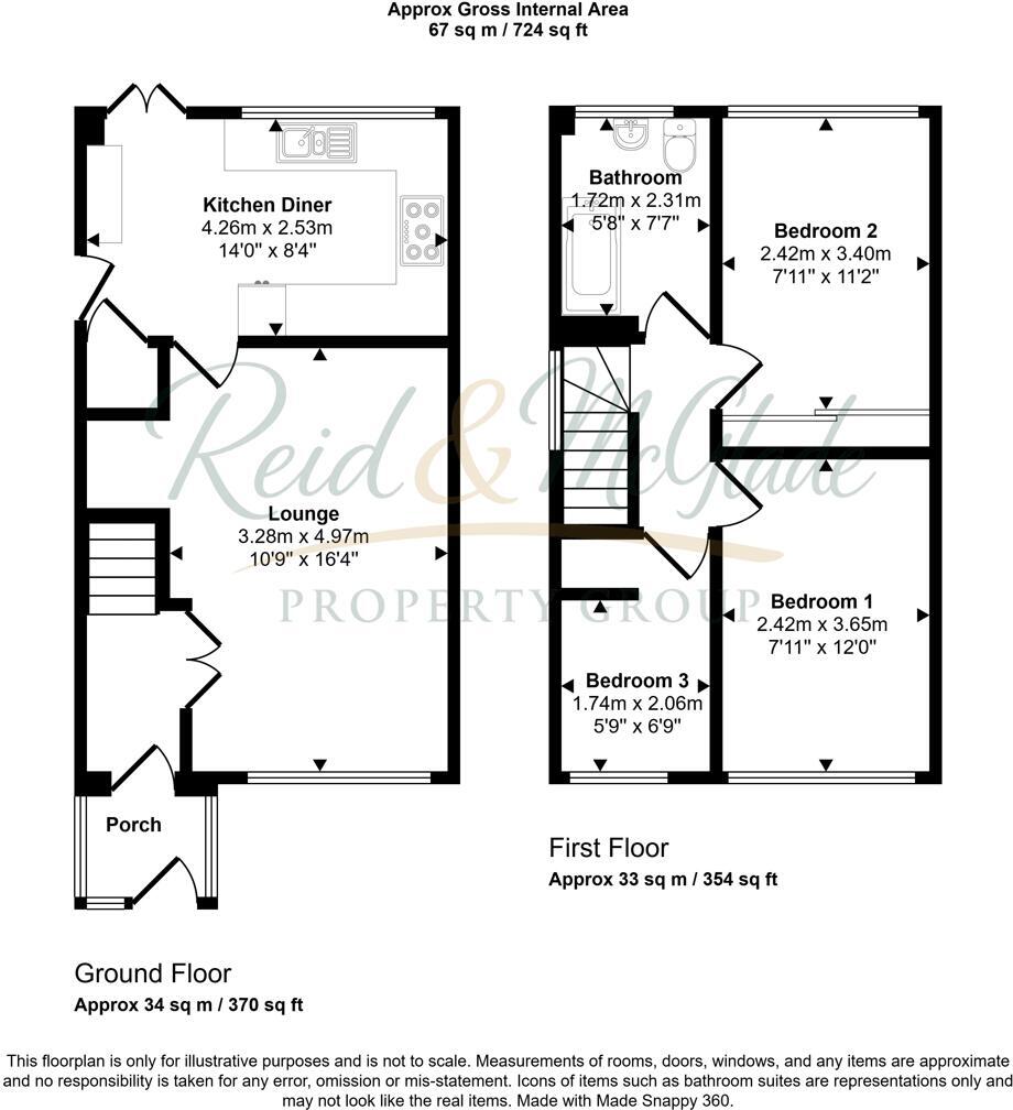 Bryn Siriol, Flint floorplan