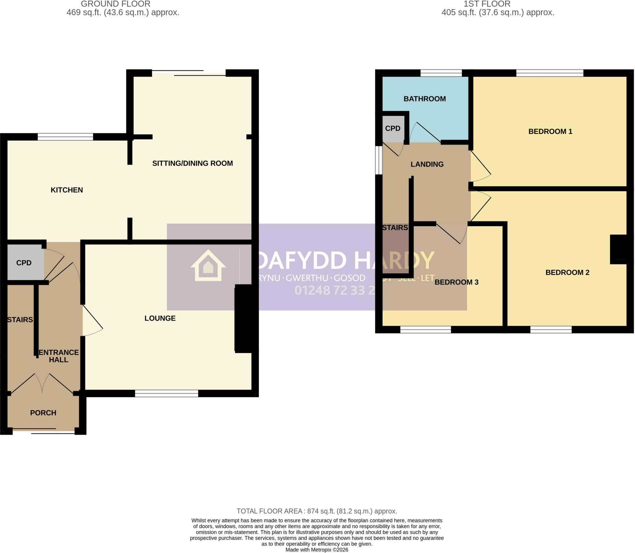 Y Bryn, Bontnewydd, Caernarfon, Gwynedd, LL55 floorplan