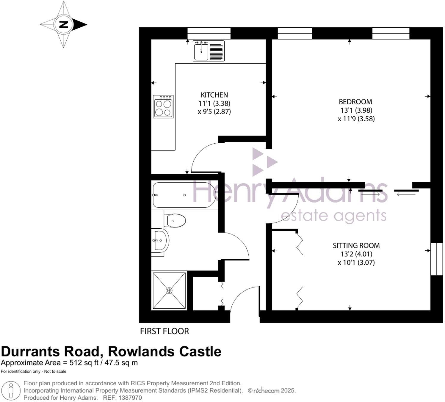 Durrants Road, Chestnut Court, PO9 floorplan