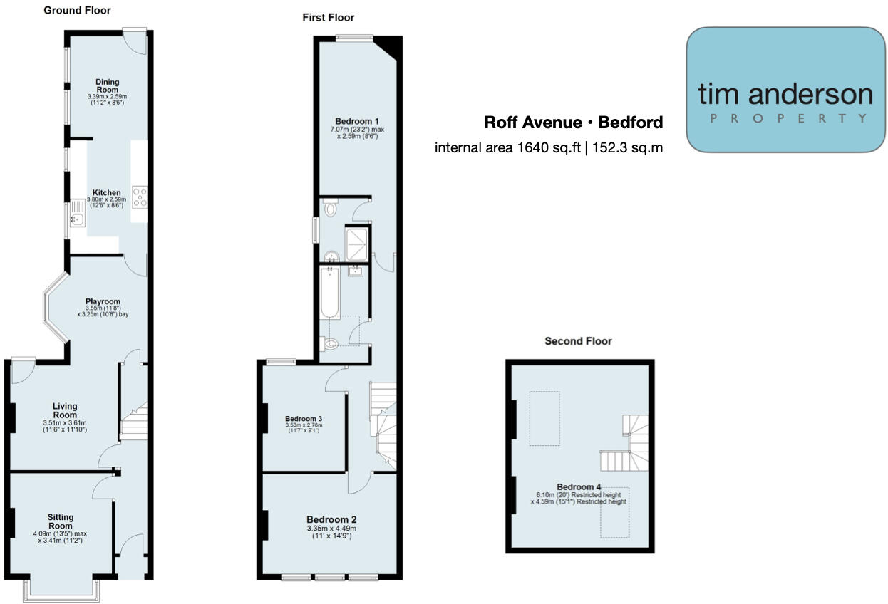 Roff Avenue | Bedford | Beds | MK41 | 3 reception rooms floorplan