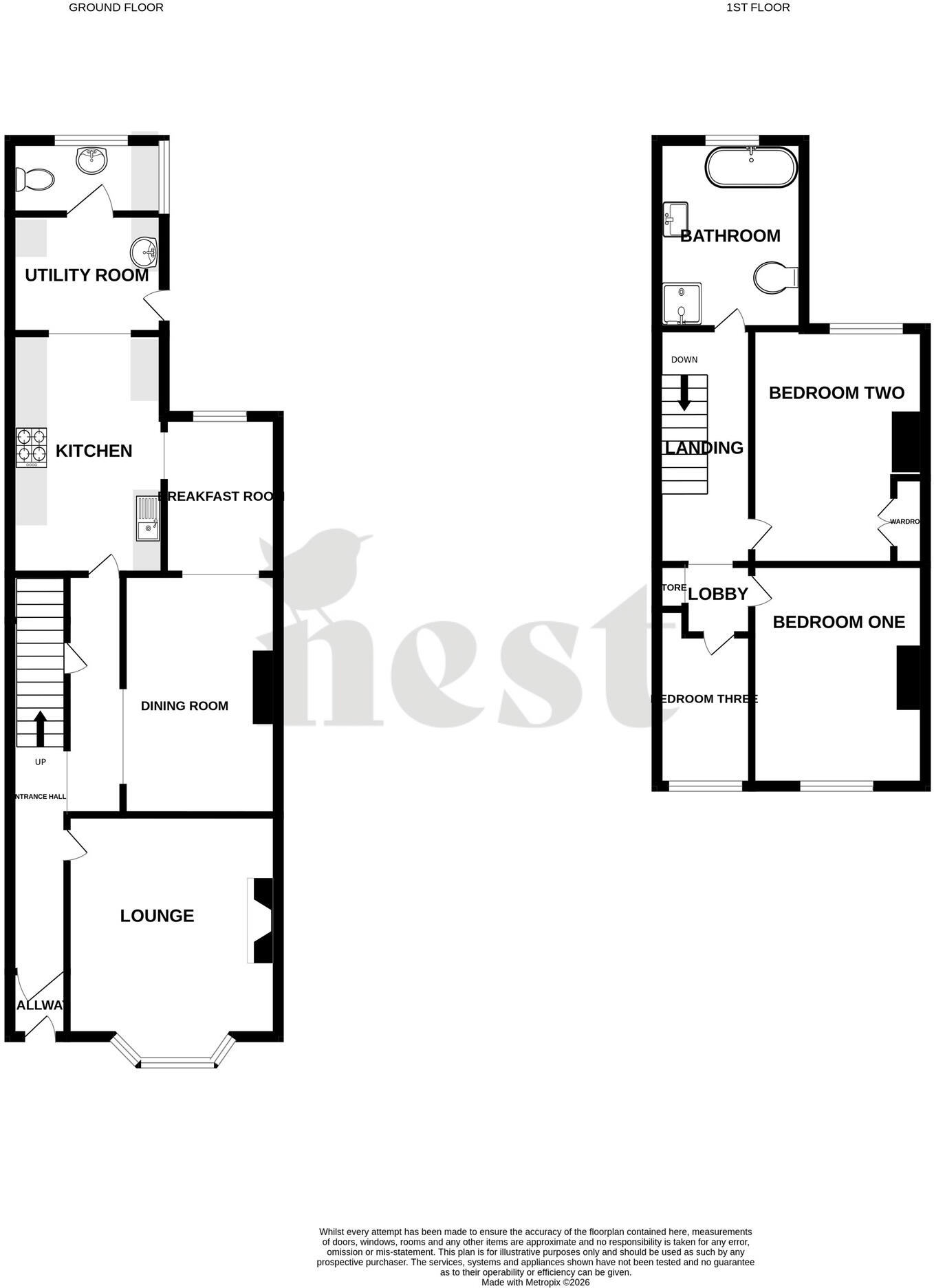 Cranleigh Gardens, Bridgwater, Somerset floorplan