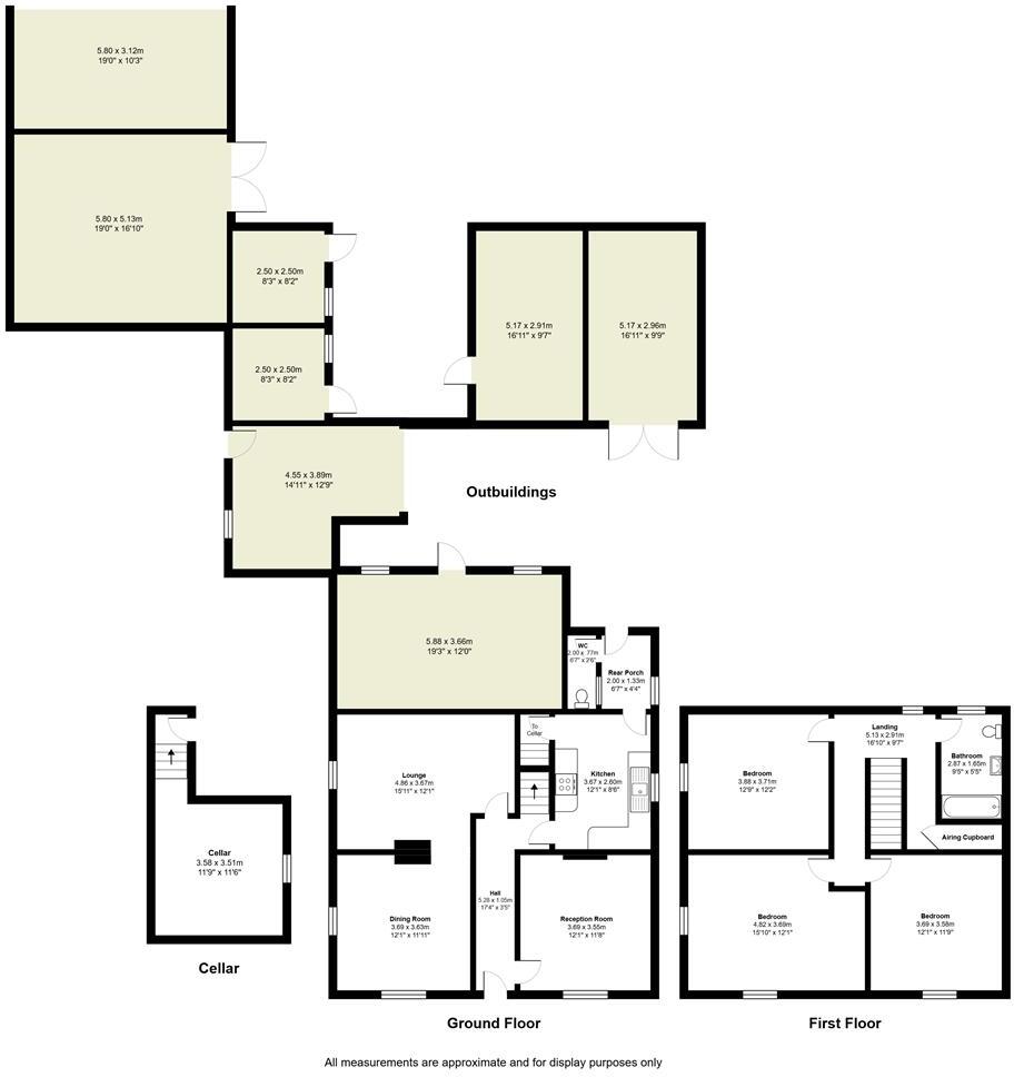 HIghfields House Farm, 57 Hallsteads, Dove Holes floorplan