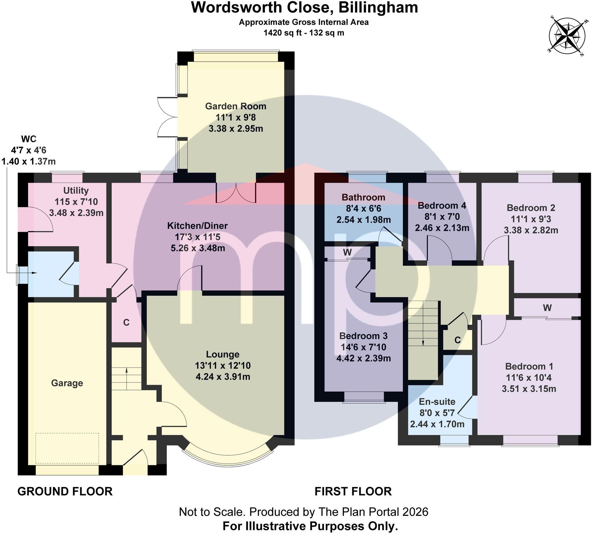 Wordsworth Close, Billingham, TS23 floorplan