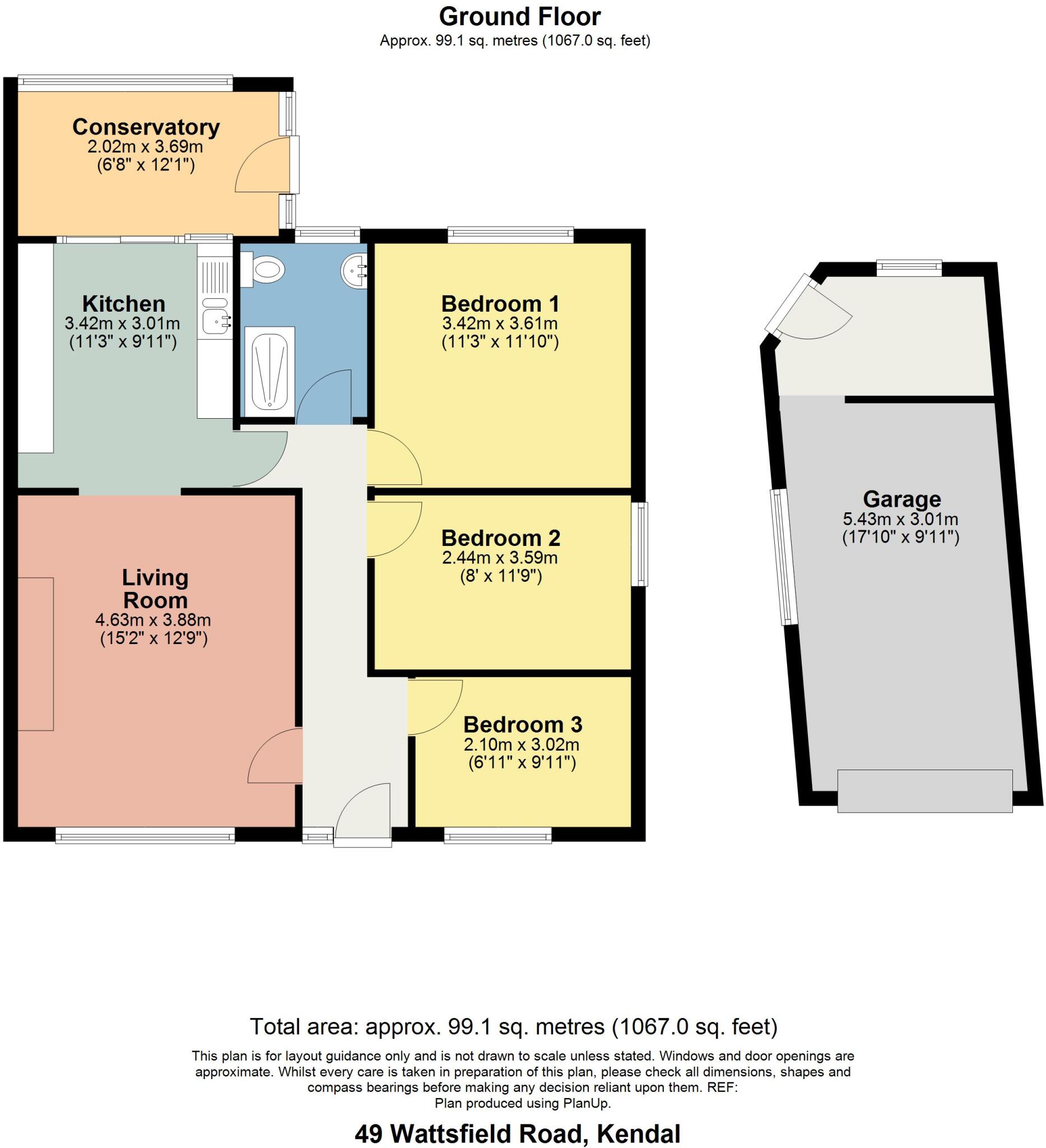 49 Wattsfield Road, Kendal, Cumbria, LA9 5JL floorplan