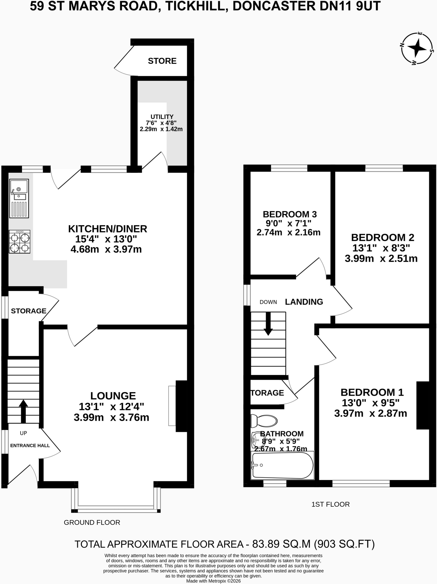 St Marys Road, Tickhill, Doncaster floorplan
