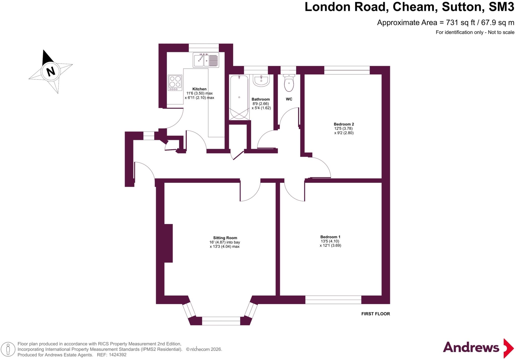 London Road, Cheam, Sutton, SM3 floorplan