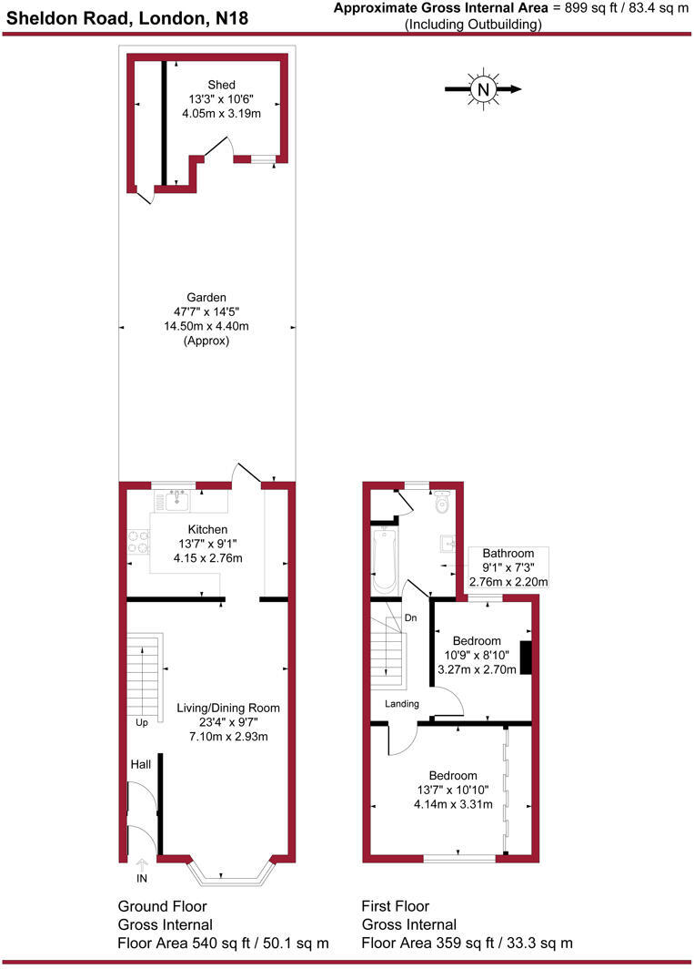 Sheldon Road, London floorplan