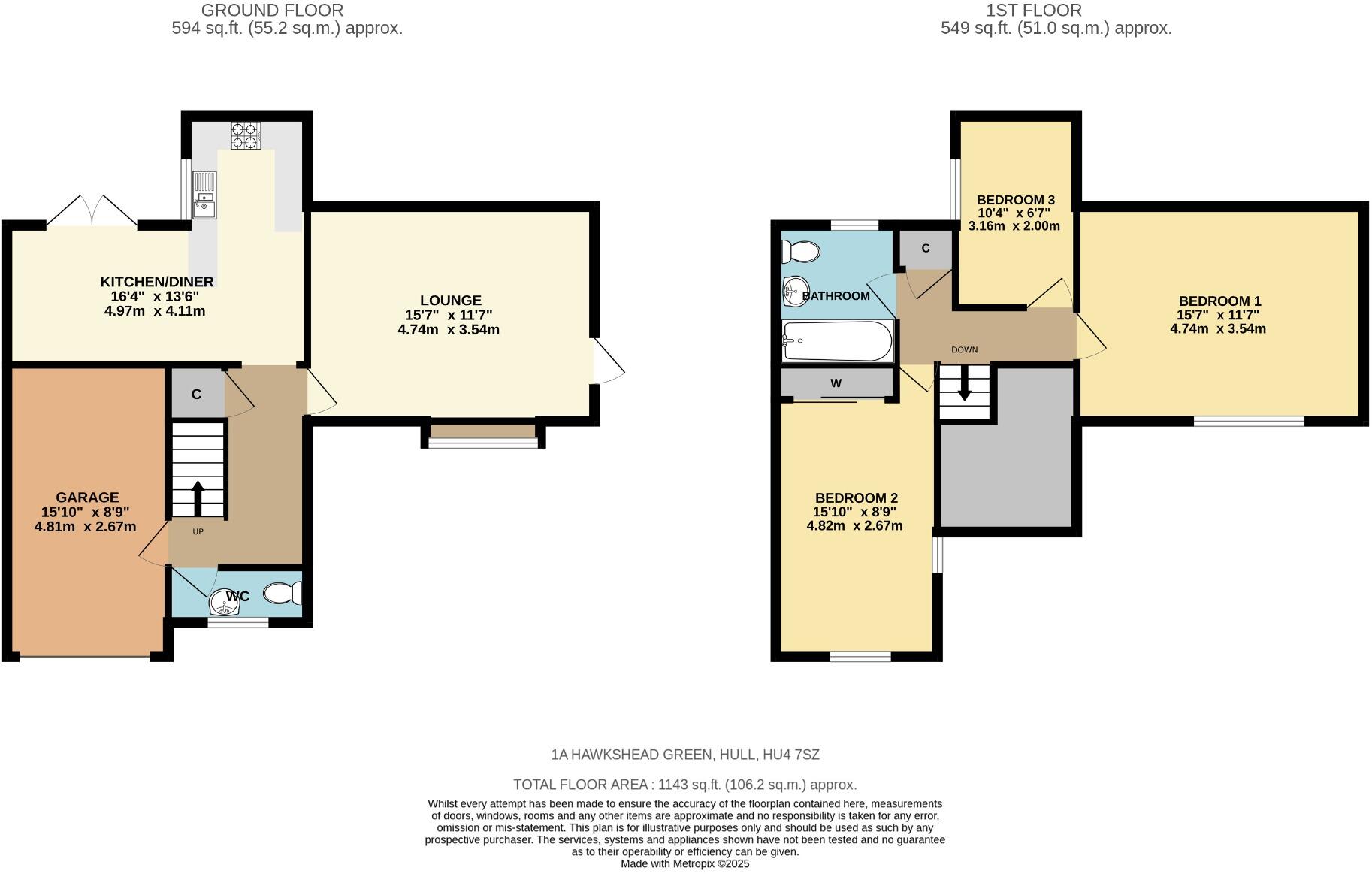 Hawkshead Green, Hull, East Riding Of Yorkshire, HU4 7SZ floorplan