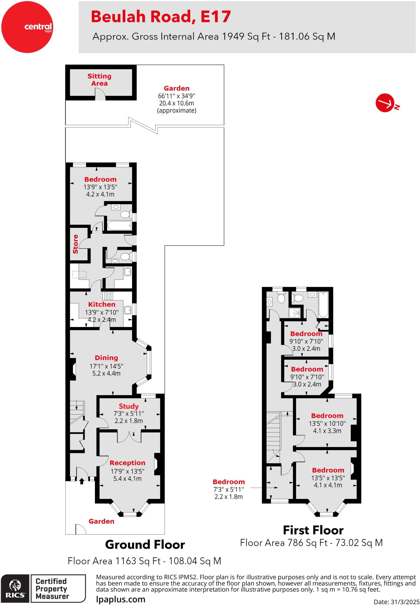 Beulah Road, Walthamstow, London, E17 floorplan