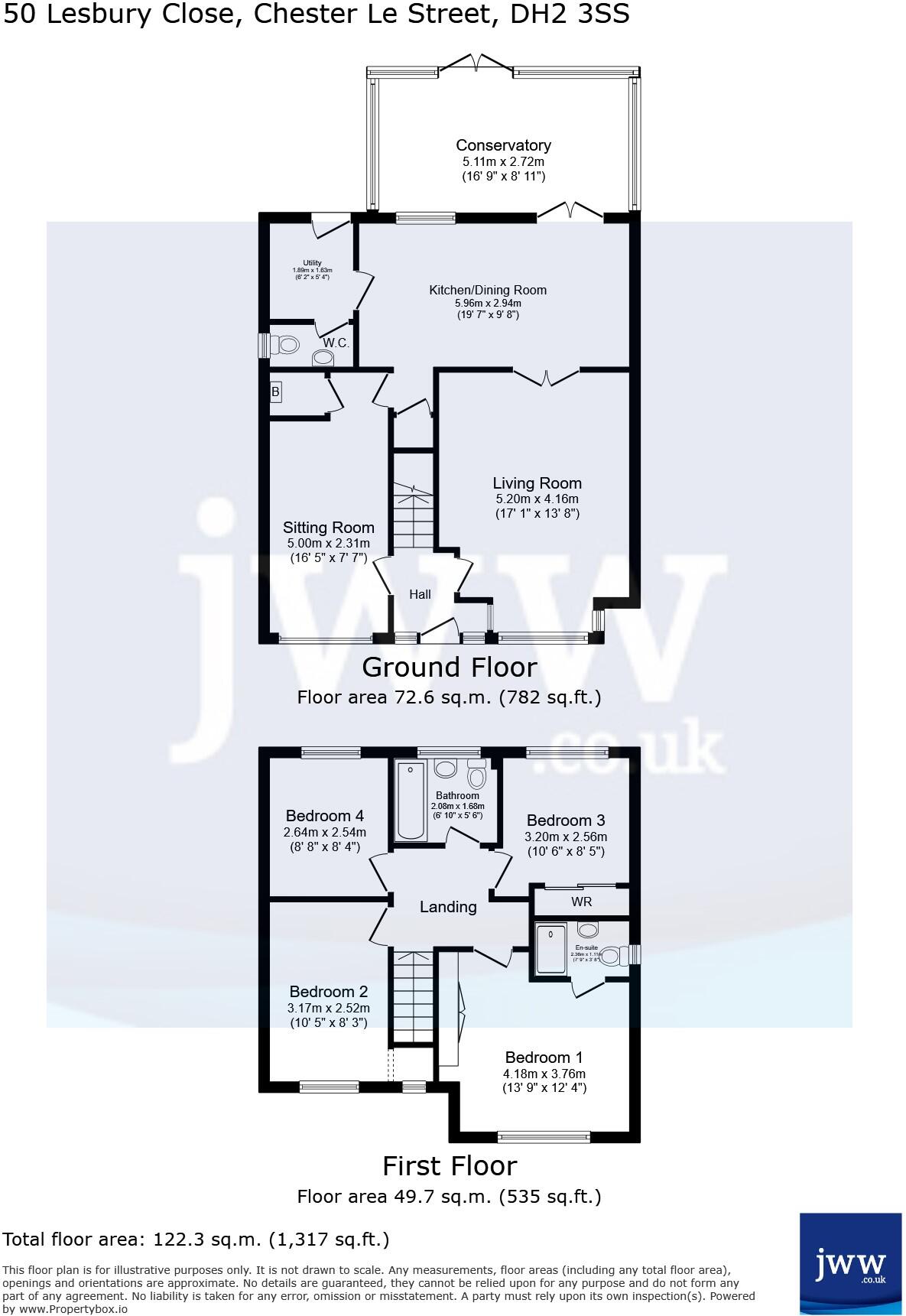 Lesbury Close, Chester Le Street, County Durham, DH2 floorplan