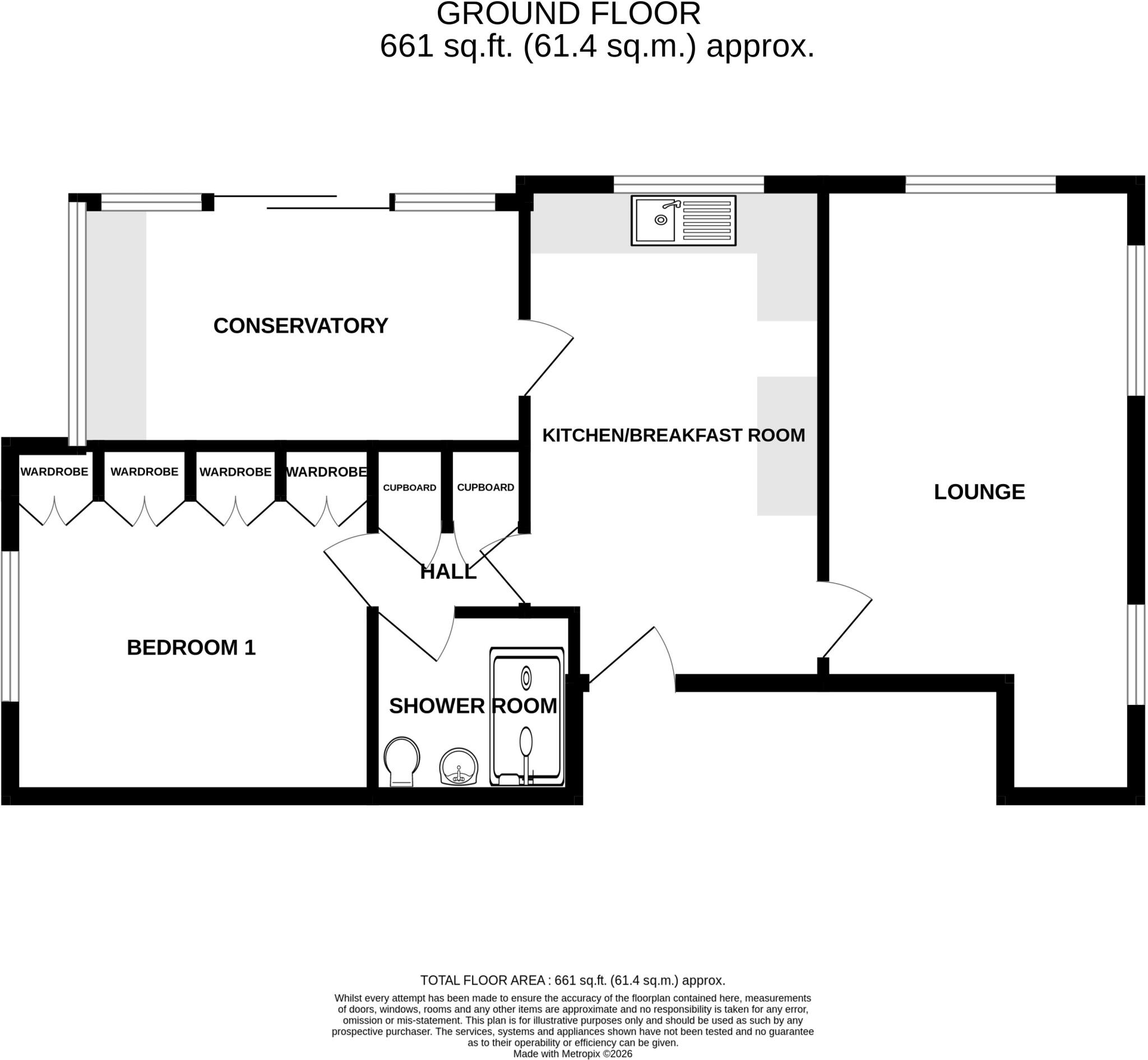 Raymar Flats, Ilminster, Somerset, TA19 floorplan