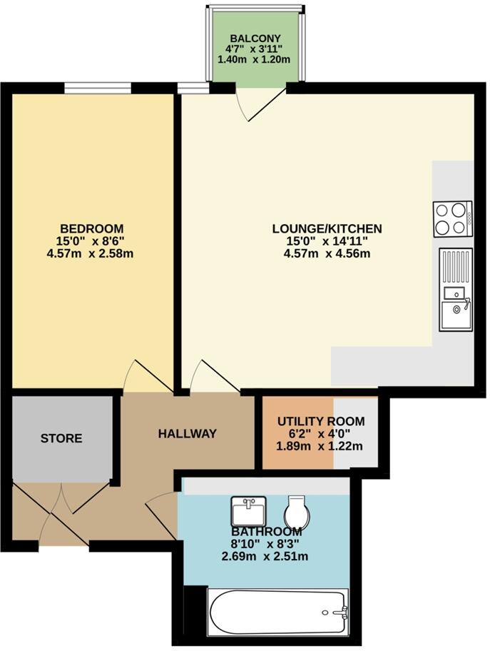 183C Ramuz Drive, Westcliff-On-Sea, Essex SS0 9JN floorplan