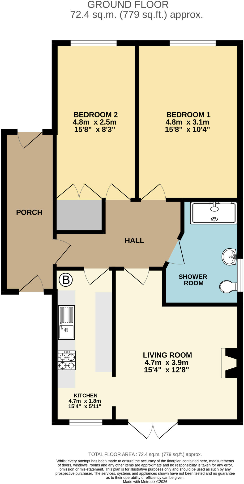 Warden Close PRESTEIGNE LD8 2DH floorplan