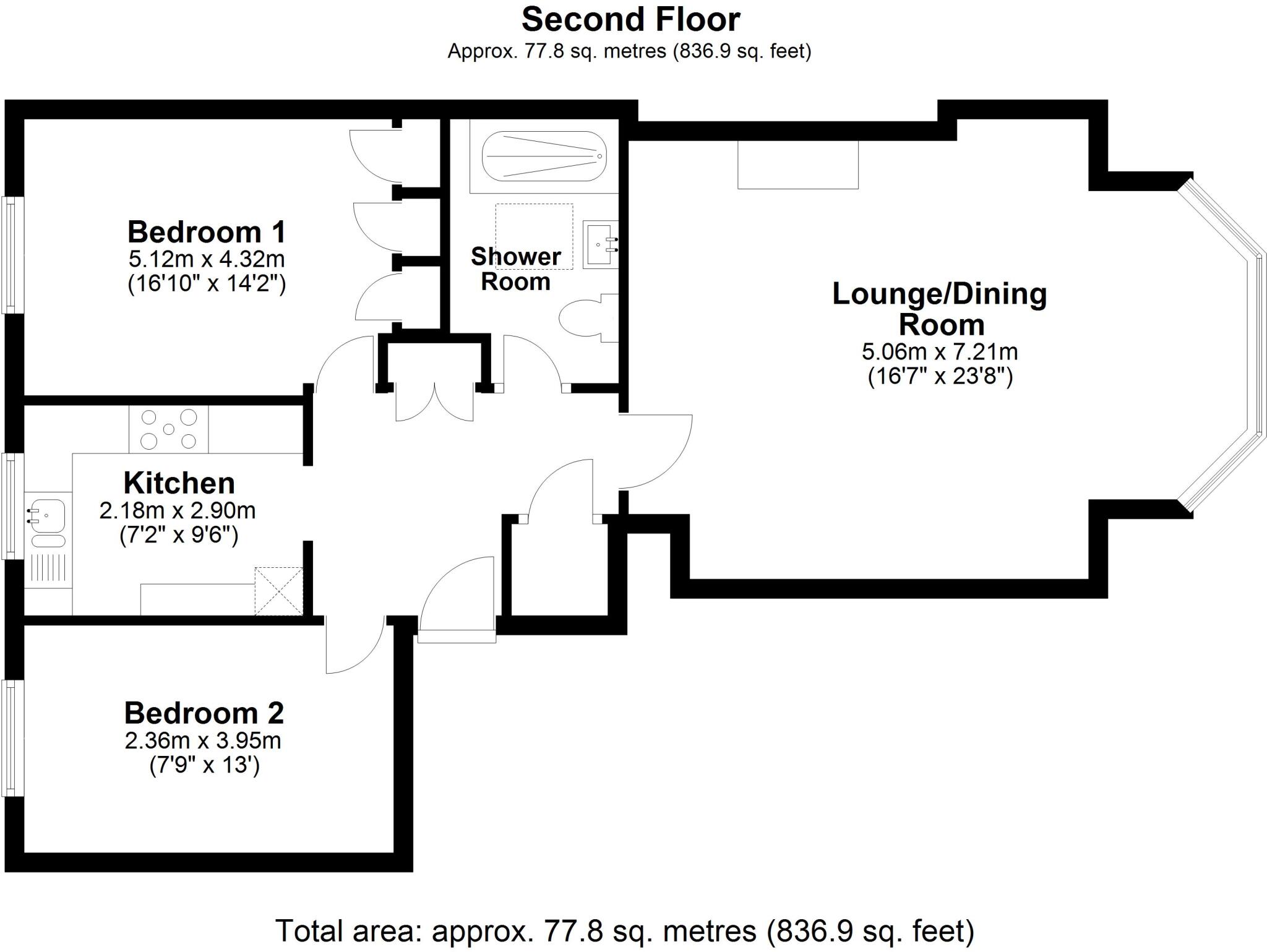 London Road Arundel BN18 floorplan