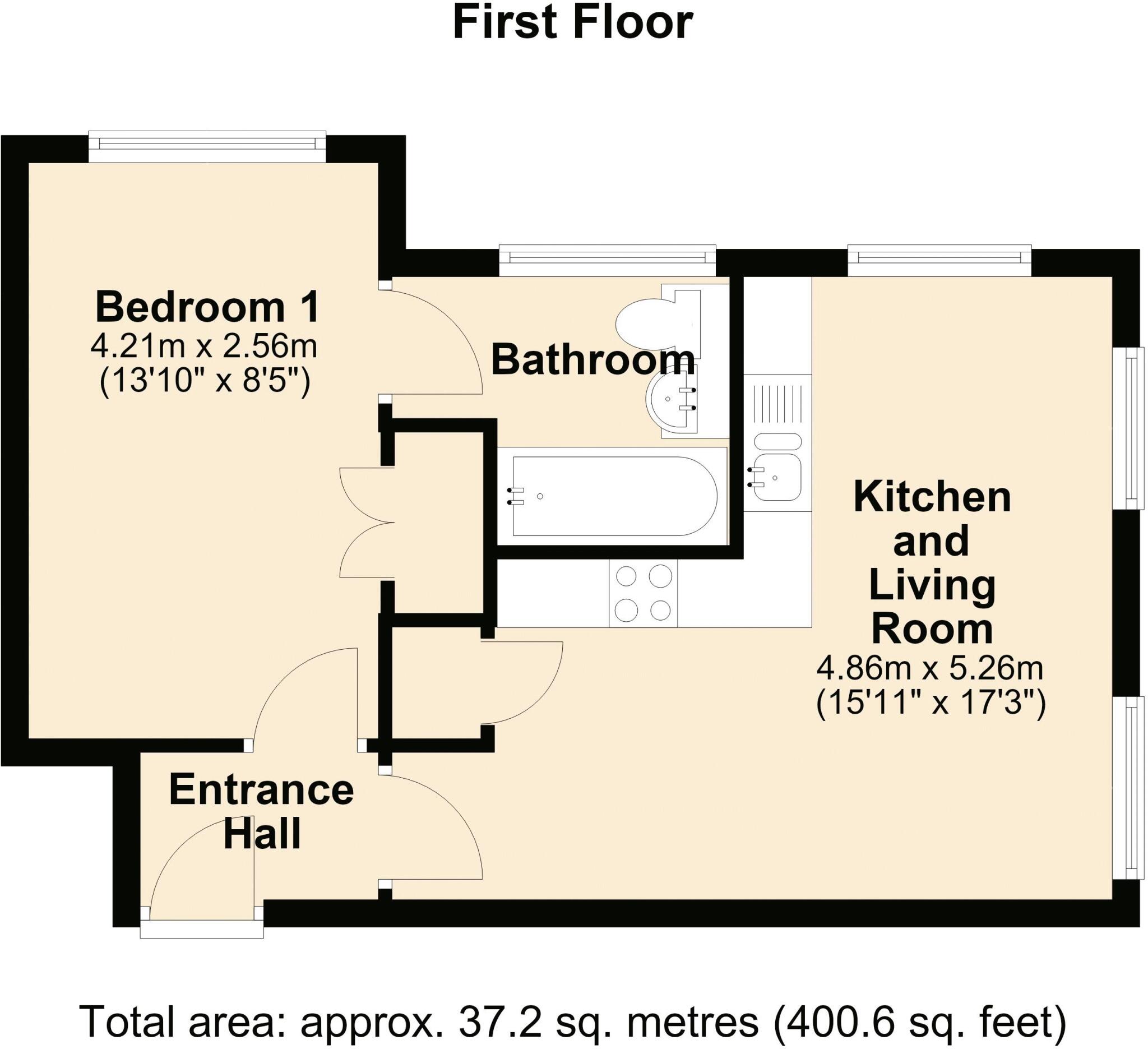 Town Centre Double Aspect Apartment  - NO Chain floorplan