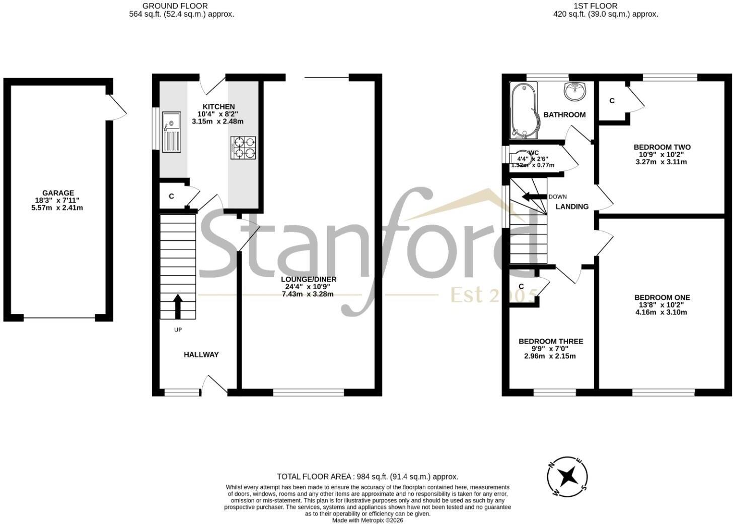 Brook Road, Fair Oak, Eastleigh, SO50 floorplan
