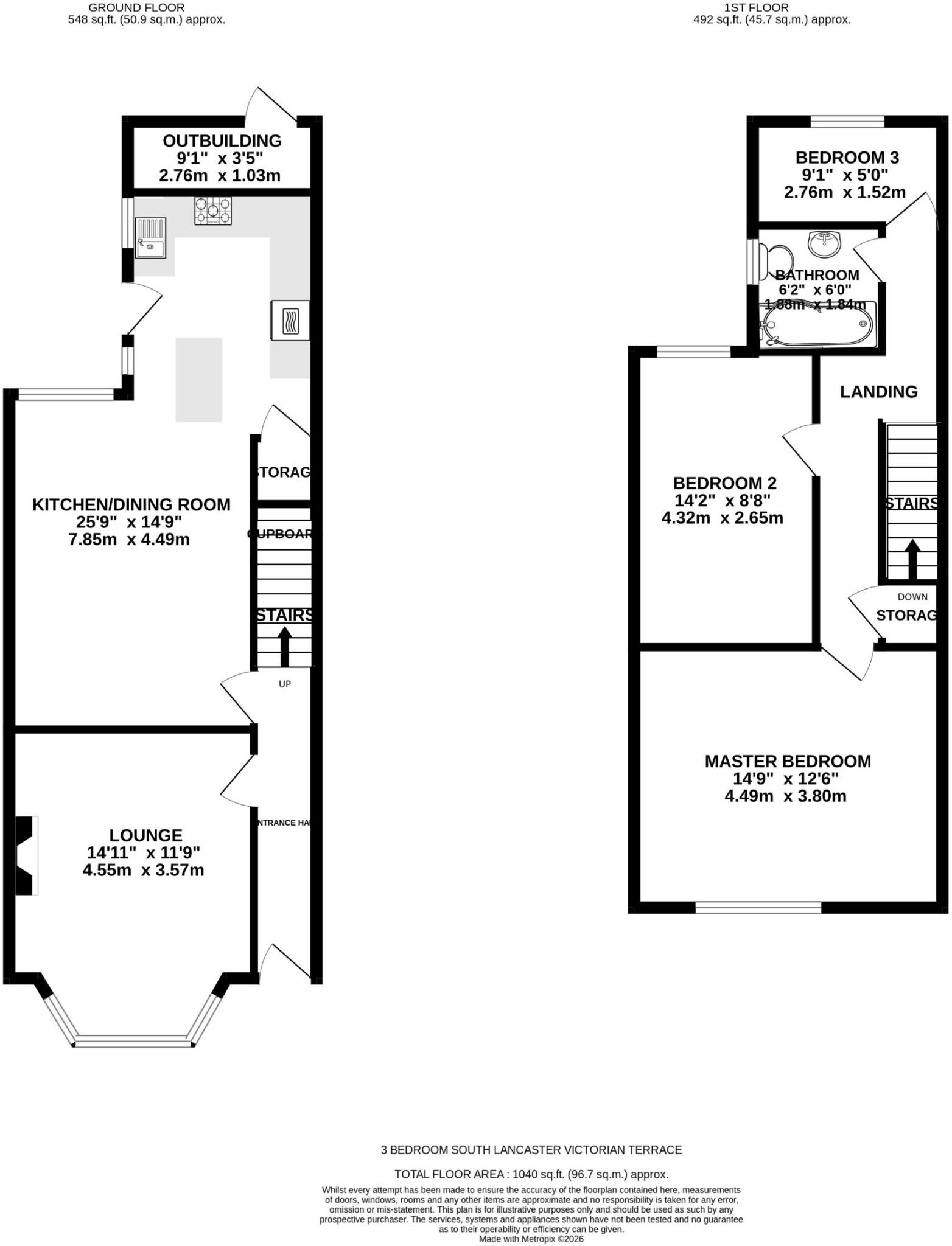 71, Ulster Road, Bowerham | Immaculate Victorian Terrace floorplan