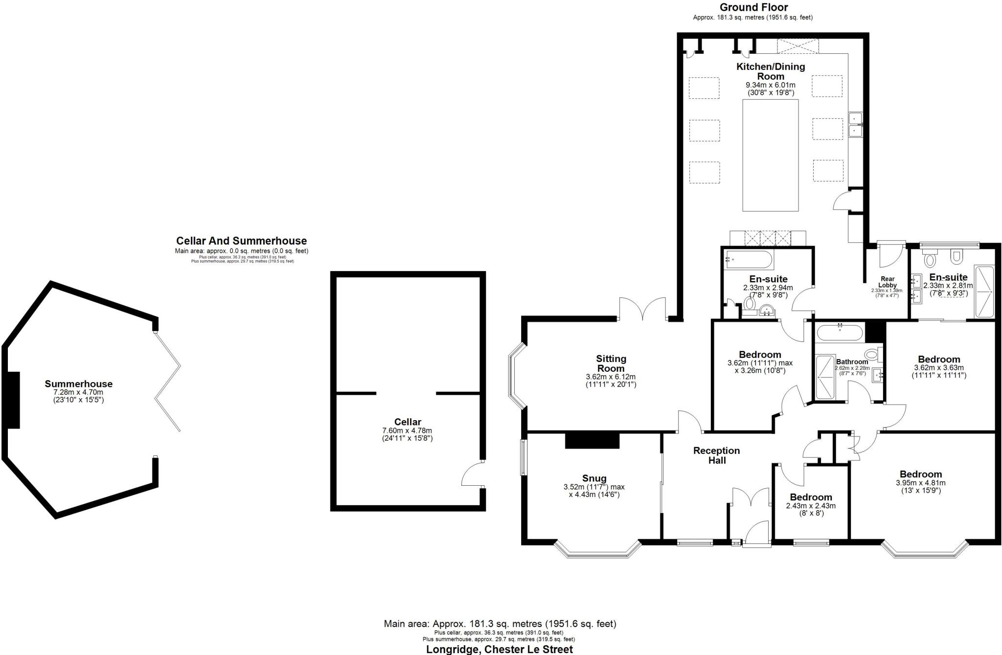 Longridge, Shields Road, Chester Le Street, DH3 floorplan
