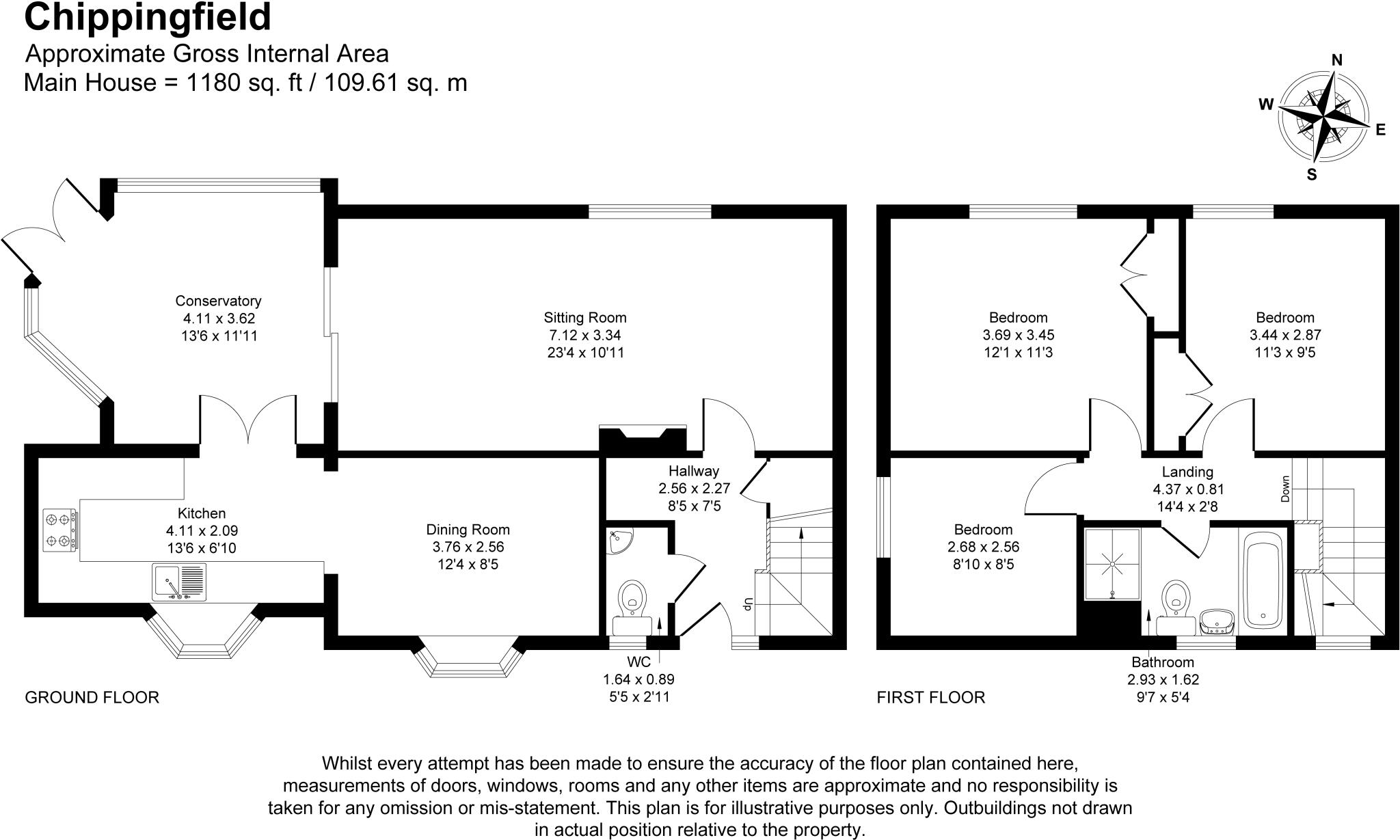 Chippingfield, Harlow, Essex, CM17 floorplan