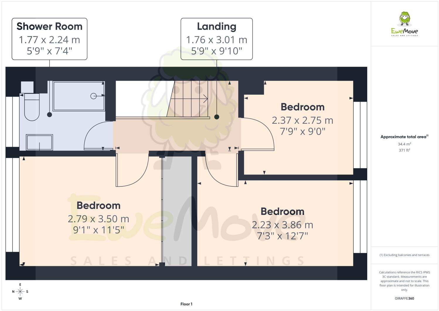 Vidgeon Avenue, Hoo, Rochester, ME3 9DD floorplan