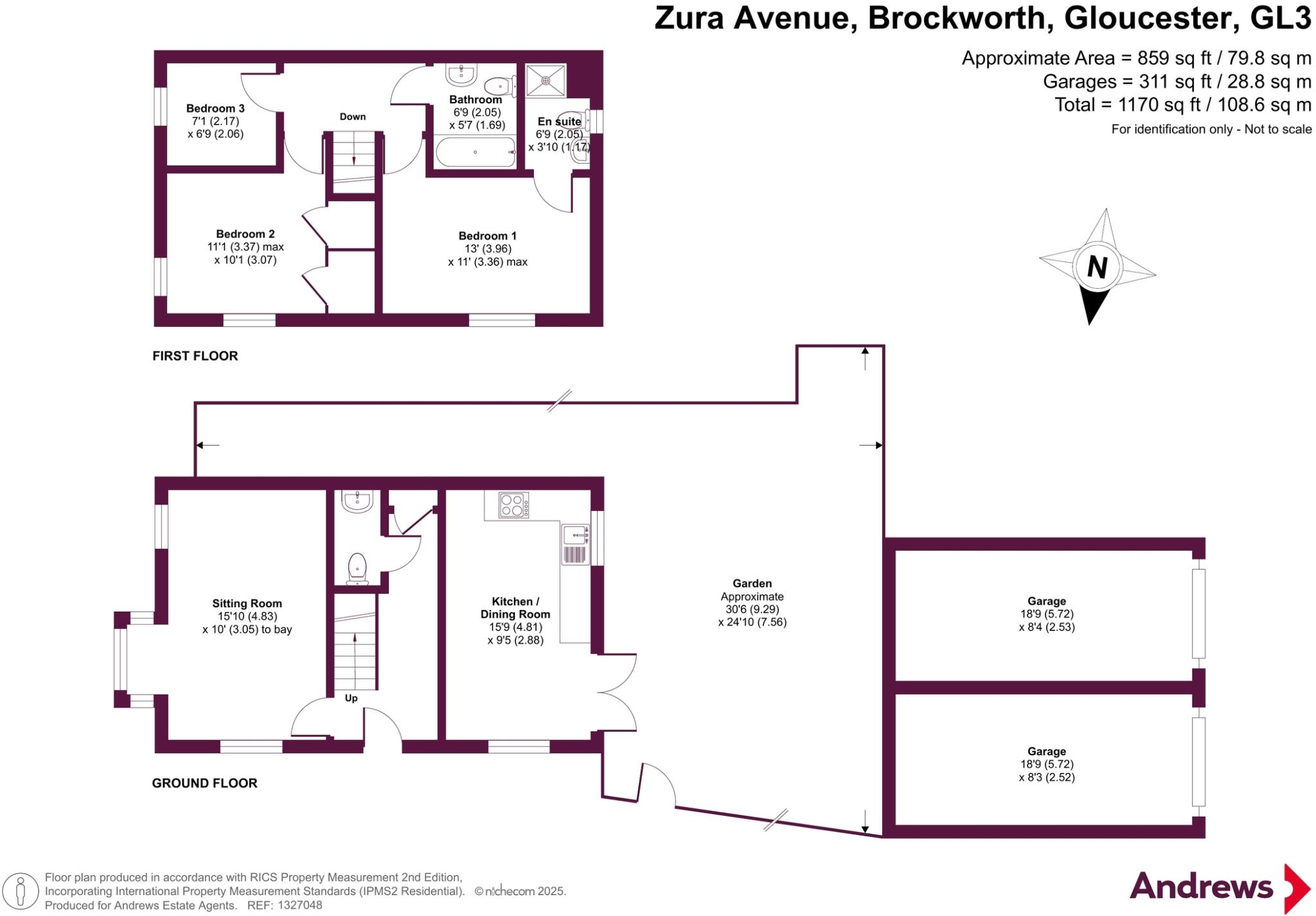 Zura Avenue, Brockworth, Gloucester, Gloucestershire, GL3 floorplan