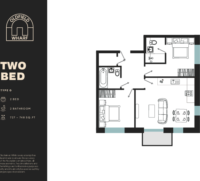 Flat 2007, Oldfield Wharf, Upper Wharfe Street, Manchester floorplan