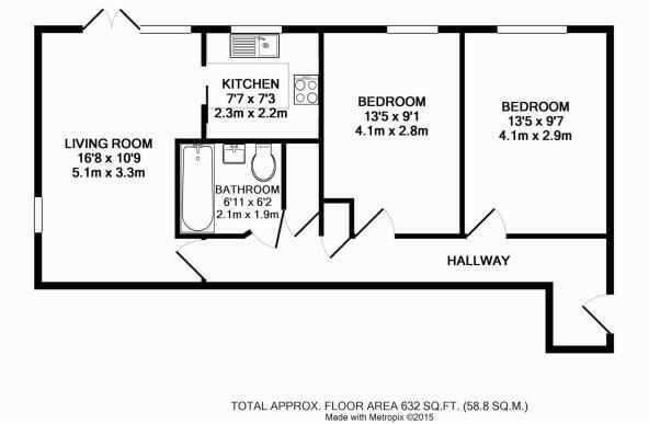 Tongdean Lane -  BN1 floorplan