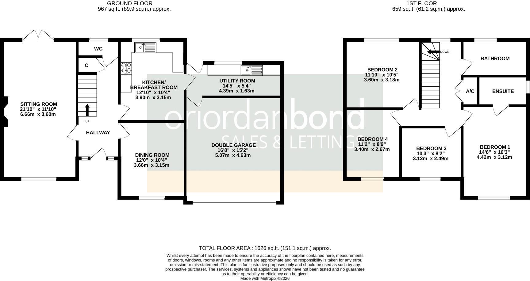 Tansy Close, West Hunsbury, Northampton NN4 floorplan