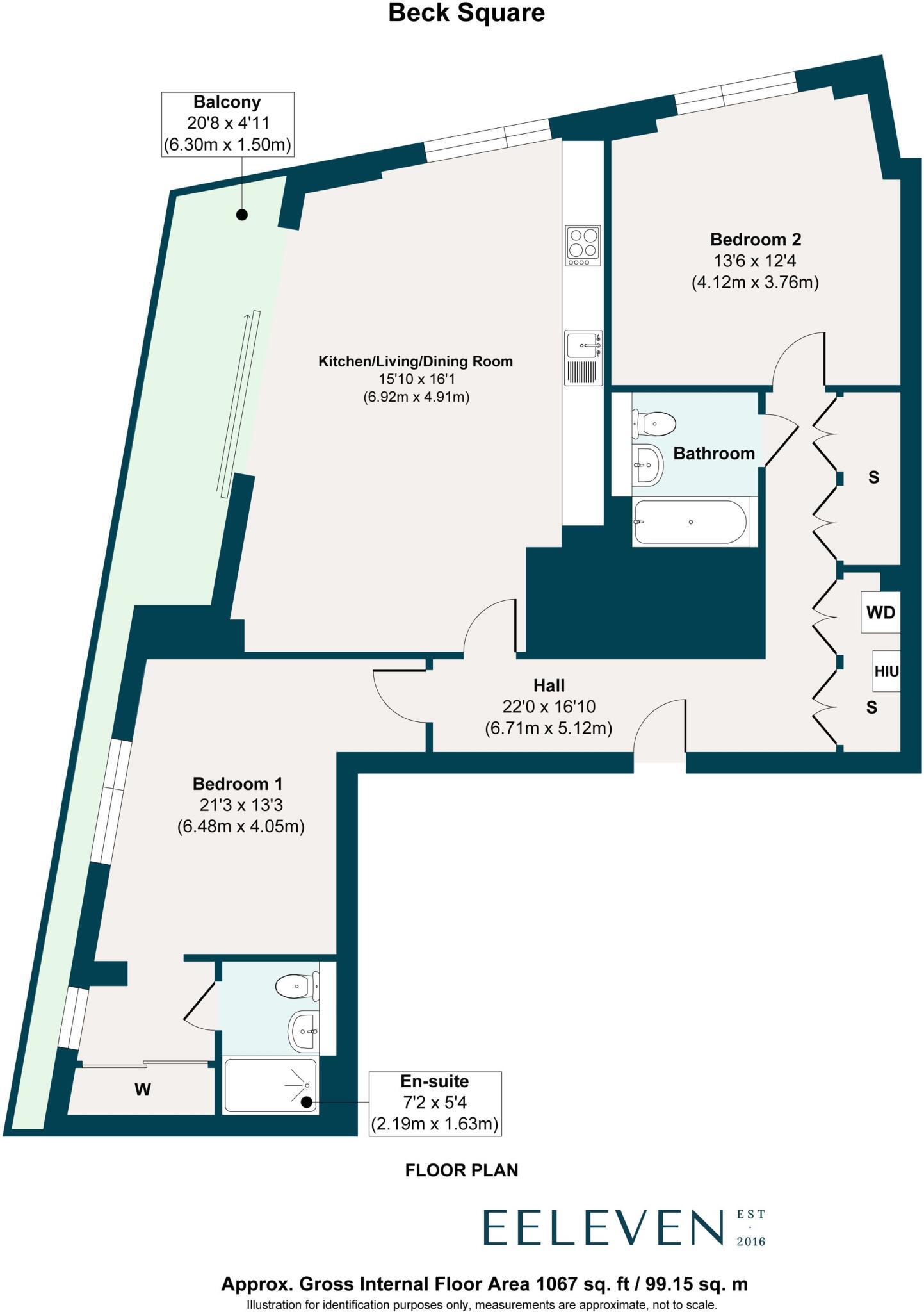 Beck Square, Leyton, London, E10 floorplan