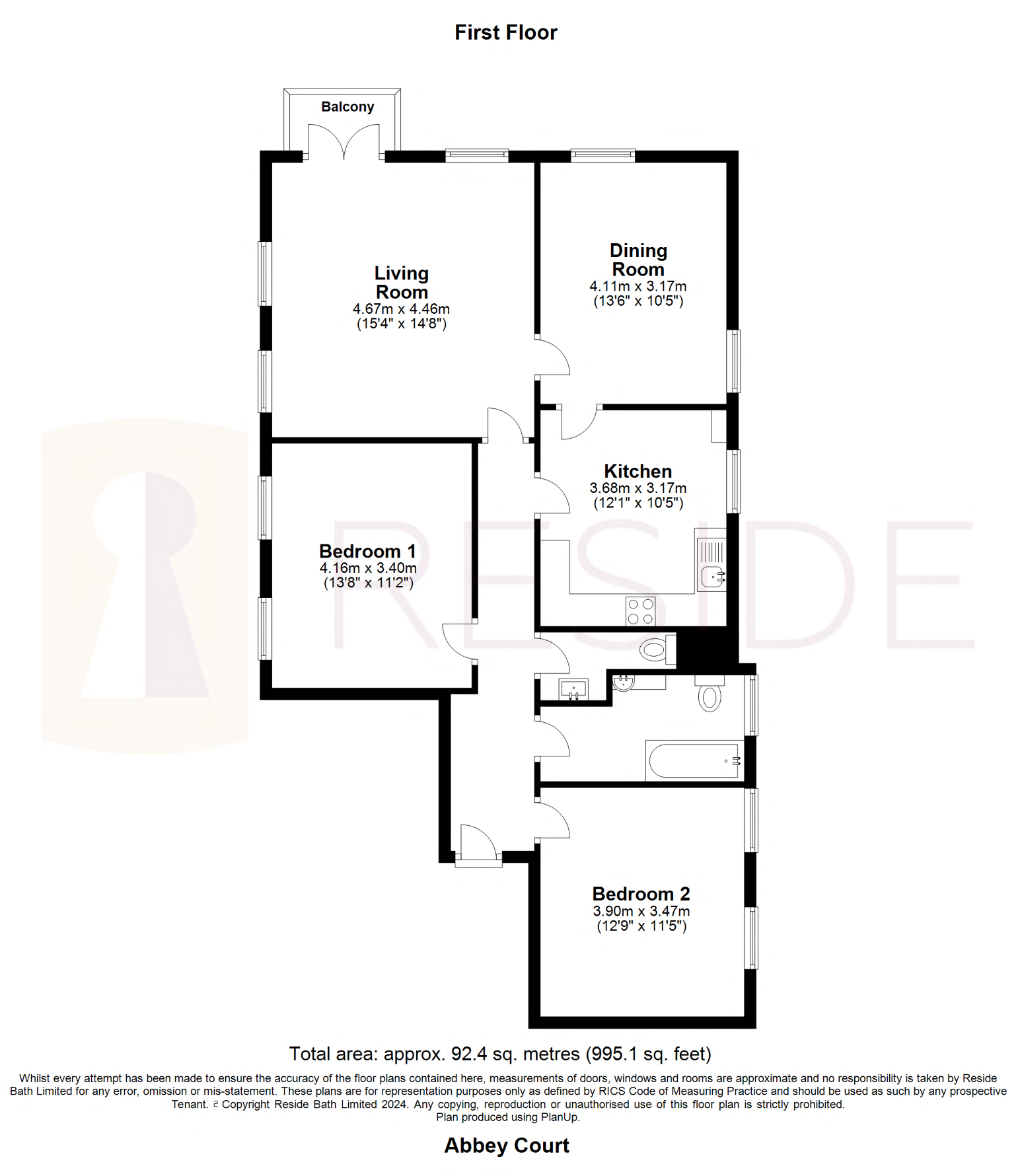 Abbey Court, Edward Street floorplan