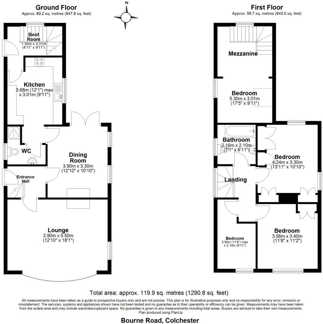 Bourne Road, Colchester floorplan