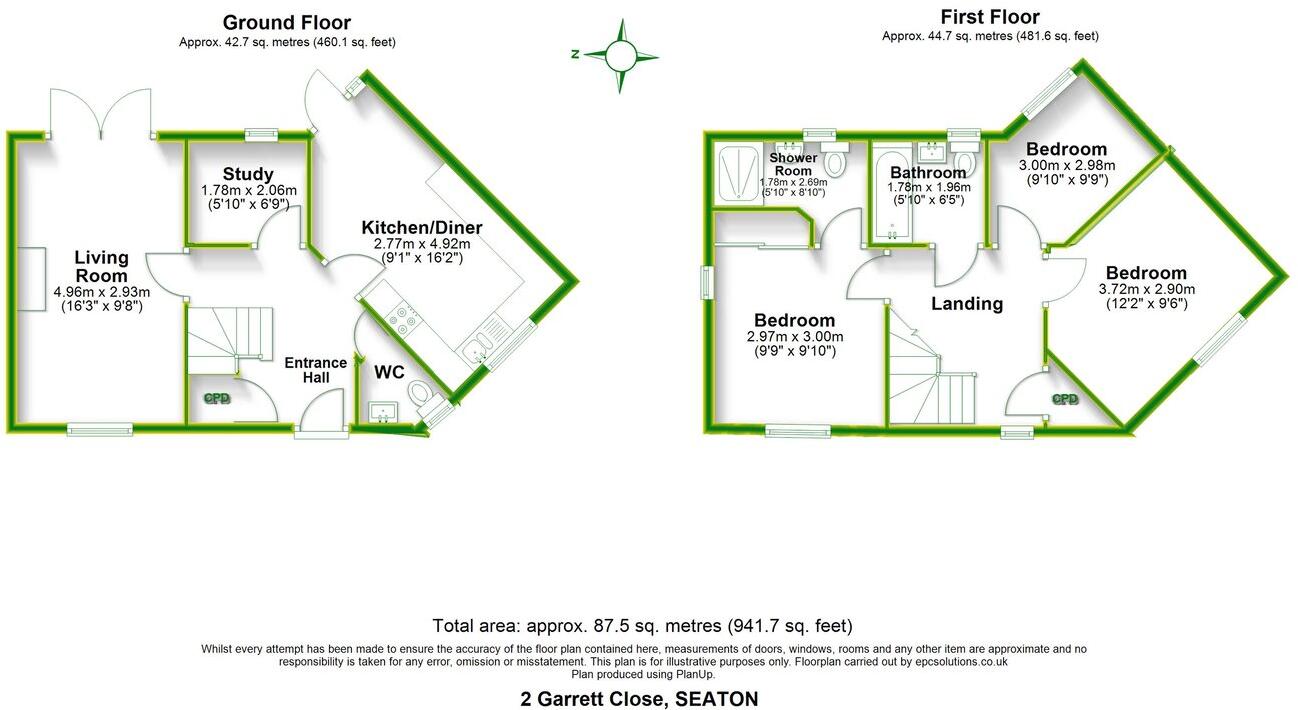 Garrett Close, Seaton, Devon, EX12 floorplan