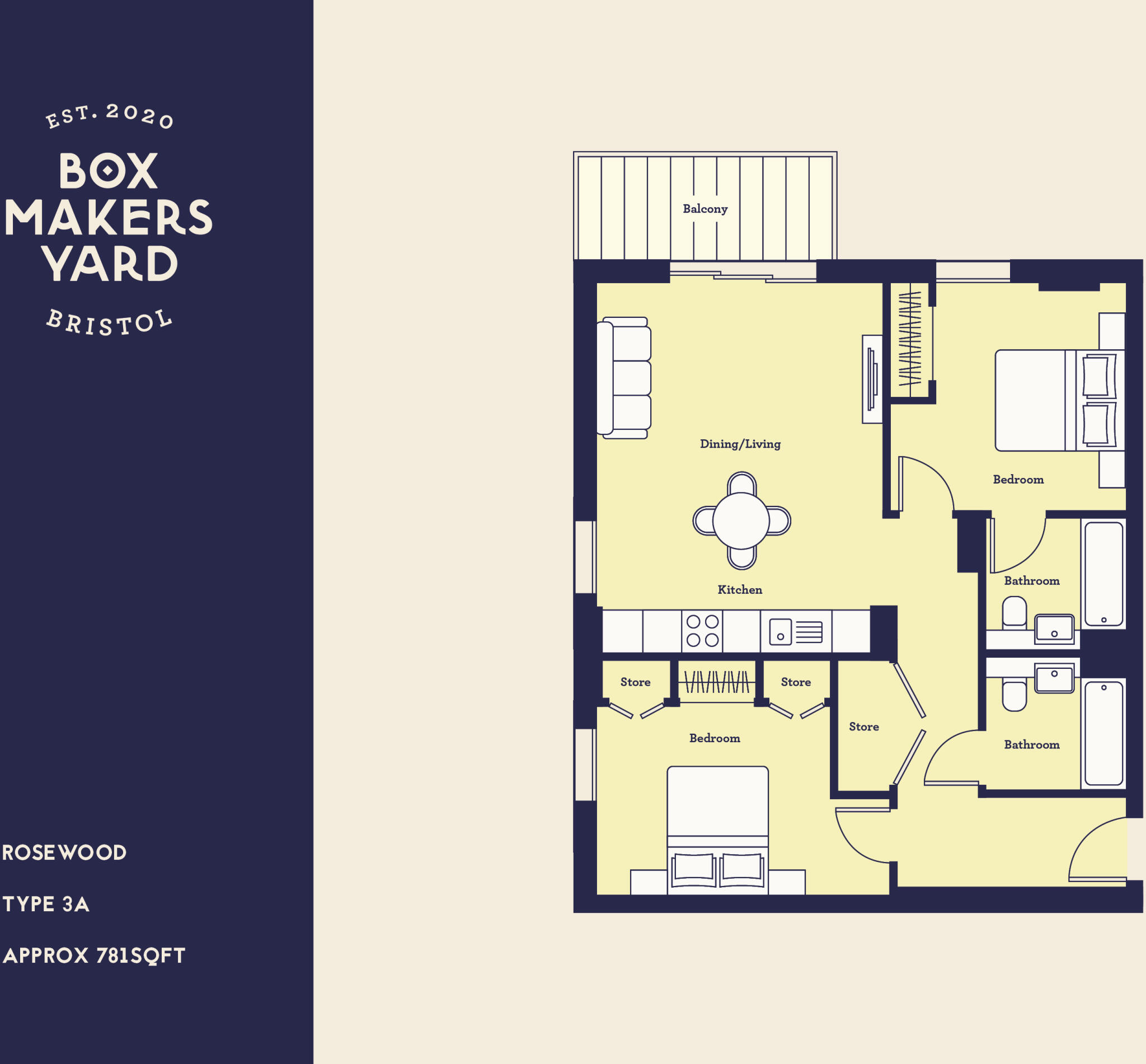 726 Rosewood, New Kingsley Road, Bristol floorplan
