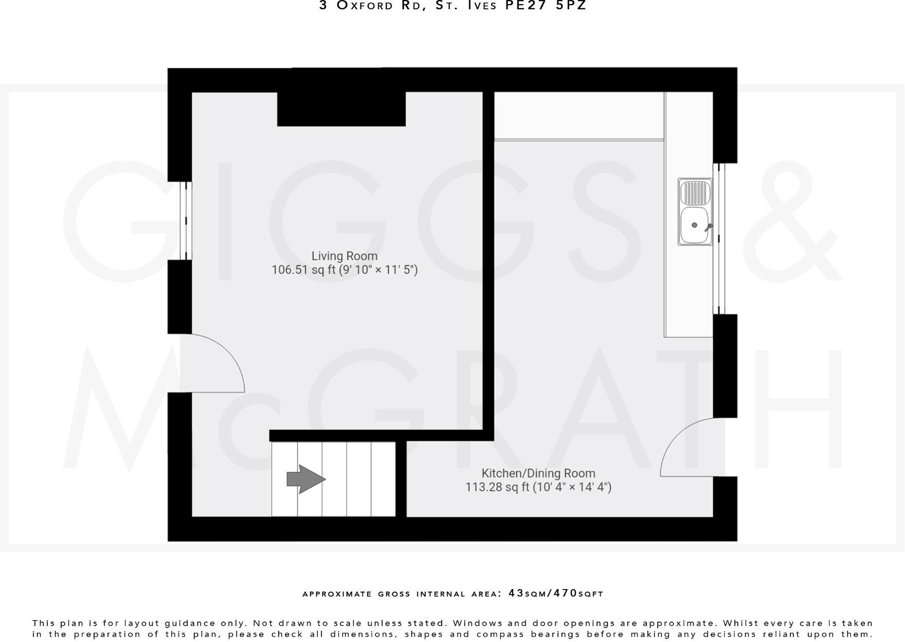 Oxford Road, St. Ives, Cambridgeshire, PE27 5PZ floorplan
