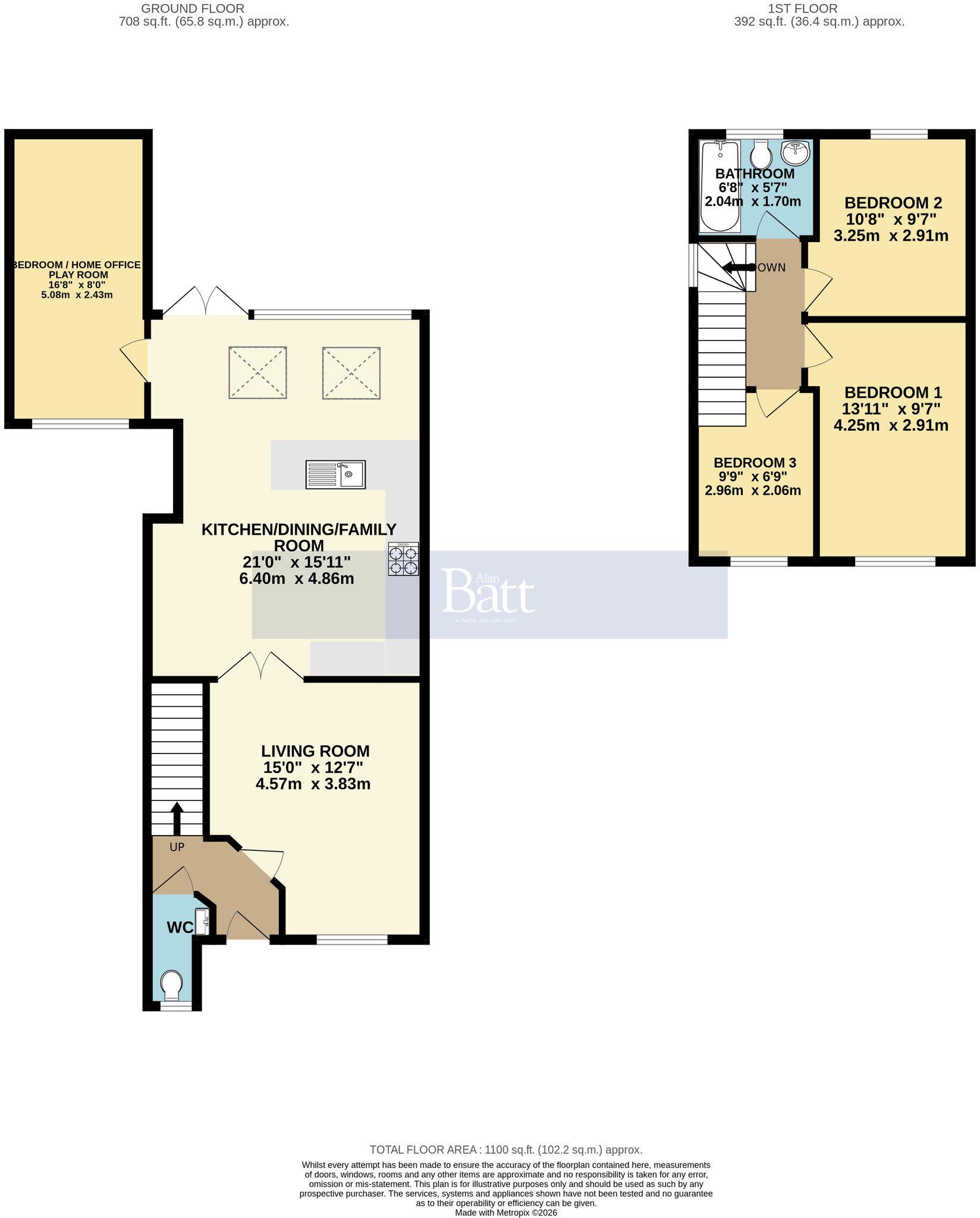 Crestfield Grove, Wigan, WN6 floorplan