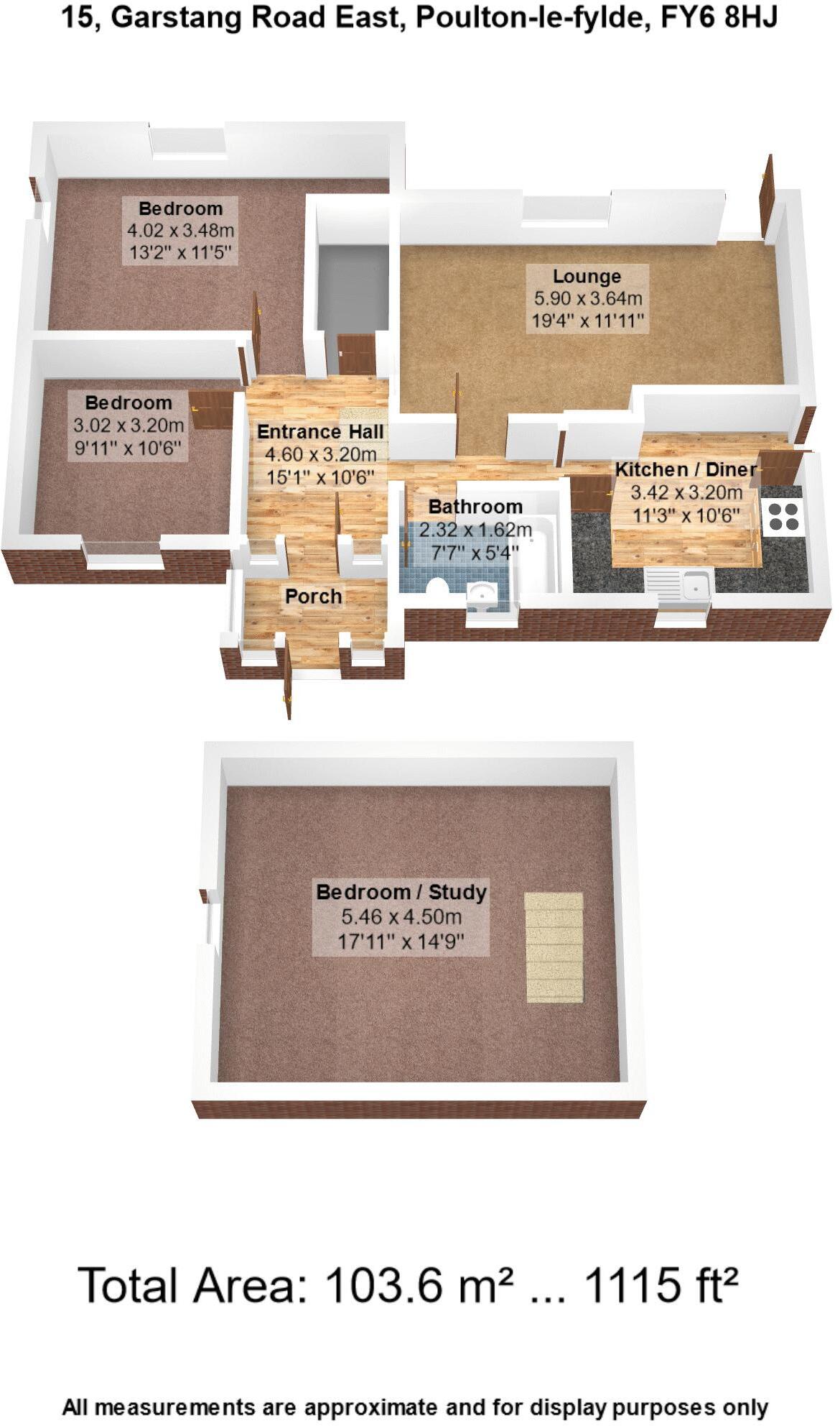 15 Garstang Road East, Poulton-le-Fylde, Lancs FY6 8HJ floorplan