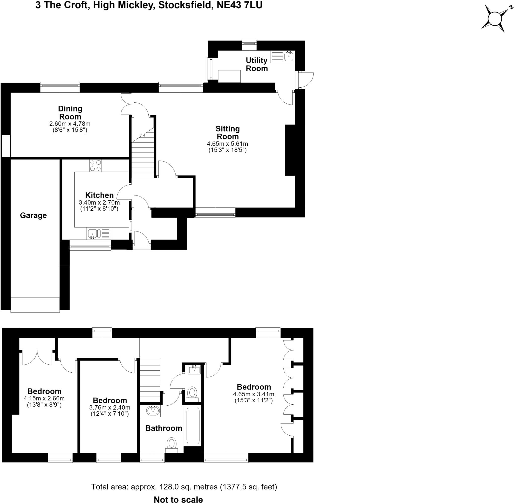 3 The Croft, High Mickley, NE43 floorplan