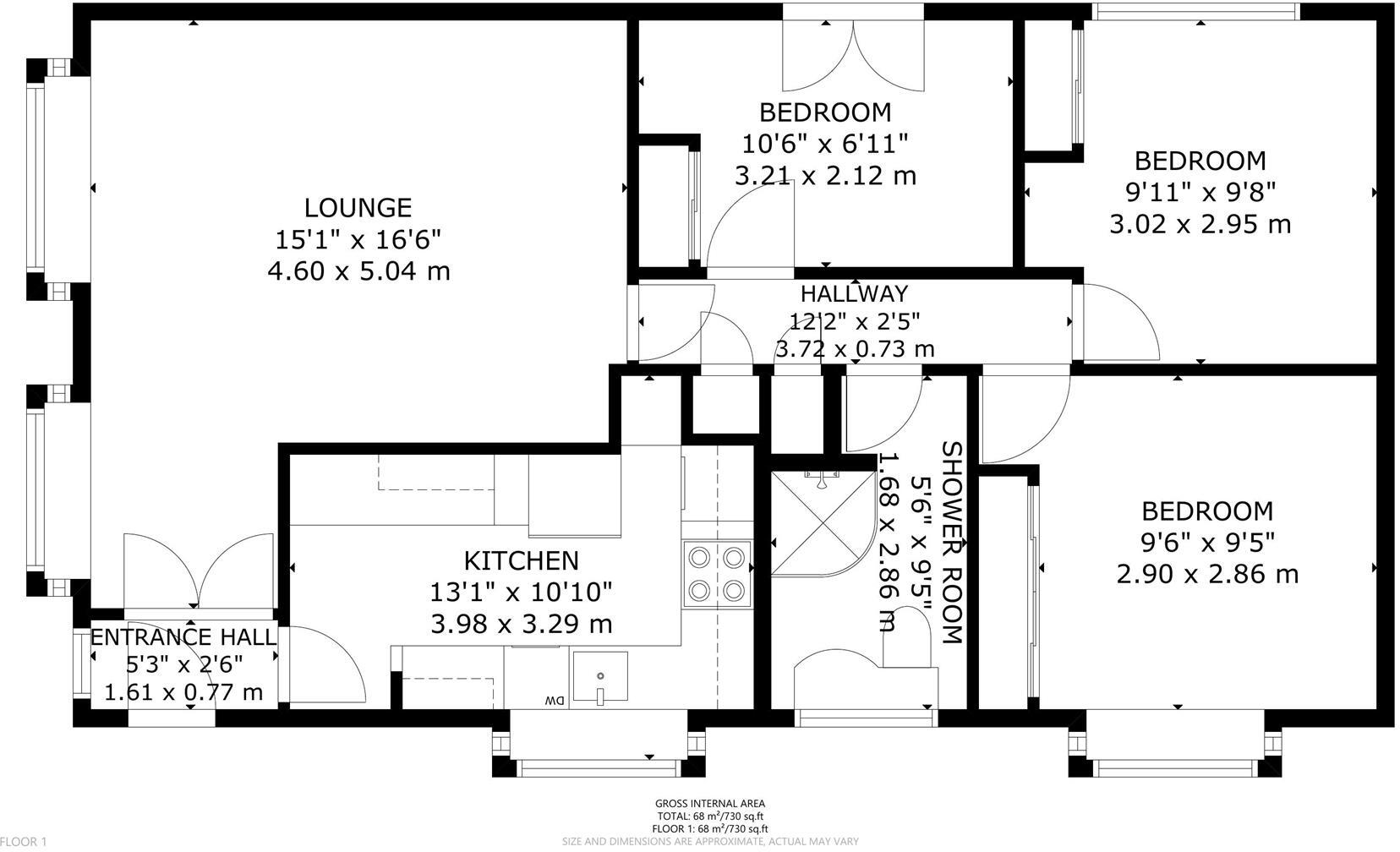 Deanland Wood Park, Golden Cross, Hailsham floorplan