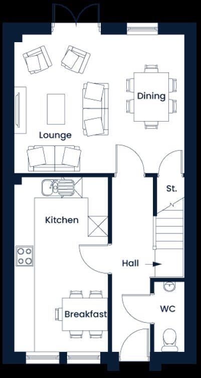 Dol Y Ddraig, Abercanaid, Merthyr Tydfil floorplan