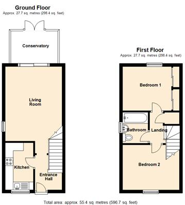 54, Blanchard Close, Leominster, Herefordshire, HR6 8TG floorplan